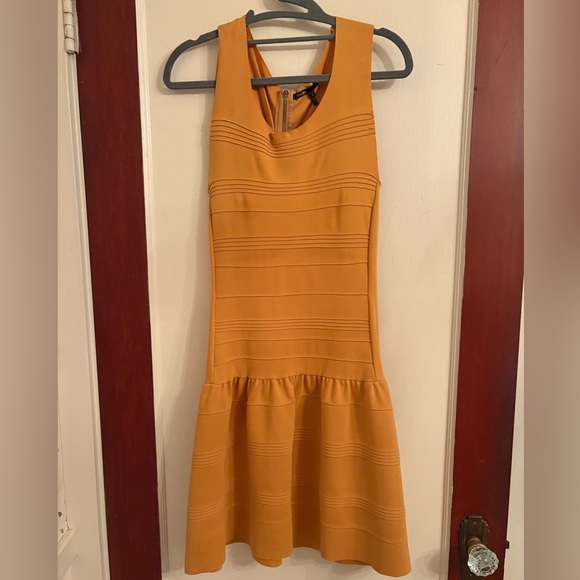 Maje Vibrant Yellow Mini Dress - Picture 2 of 4